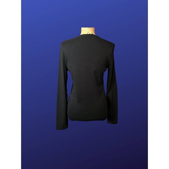 𝅺jones NEW YORK Stretch Pullover Crew Neck Top, NAVY BLUE, NWT, Size L - Picture 2 of 7